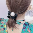 thumbnail image 3 of SPRING PARK Women Pearl Ponytail Holder Rope Girls Elastic Rope Scrunchy Hair Tie Hair Ring Ponytail Holder, 3 of 8
