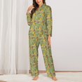thumbnail image 2 of Balery Taco Pattern Pajama Sets for Women Long Sleeve 2 Piece Sleepwear Loungewear Sets Soft PJ's with Pockets Long Sleeve Comfy Pj Sets-XX-Large, 2 of 7