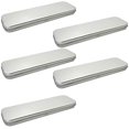 thumbnail image 1 of 5pcs Pencil Cases Metal Pencil Boxes Single-Layer Stationery Cases Rectangular Pen Storage Cases for Students Silver, 1 of 8