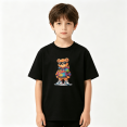 thumbnail image 2 of Cool Hip Hop Bear Sunglasses Boys Graphic Tees Streetwear Kids T-Shirt 100% Cotton Short Sleeve Tops Ages 4-13Y, 2 of 5
