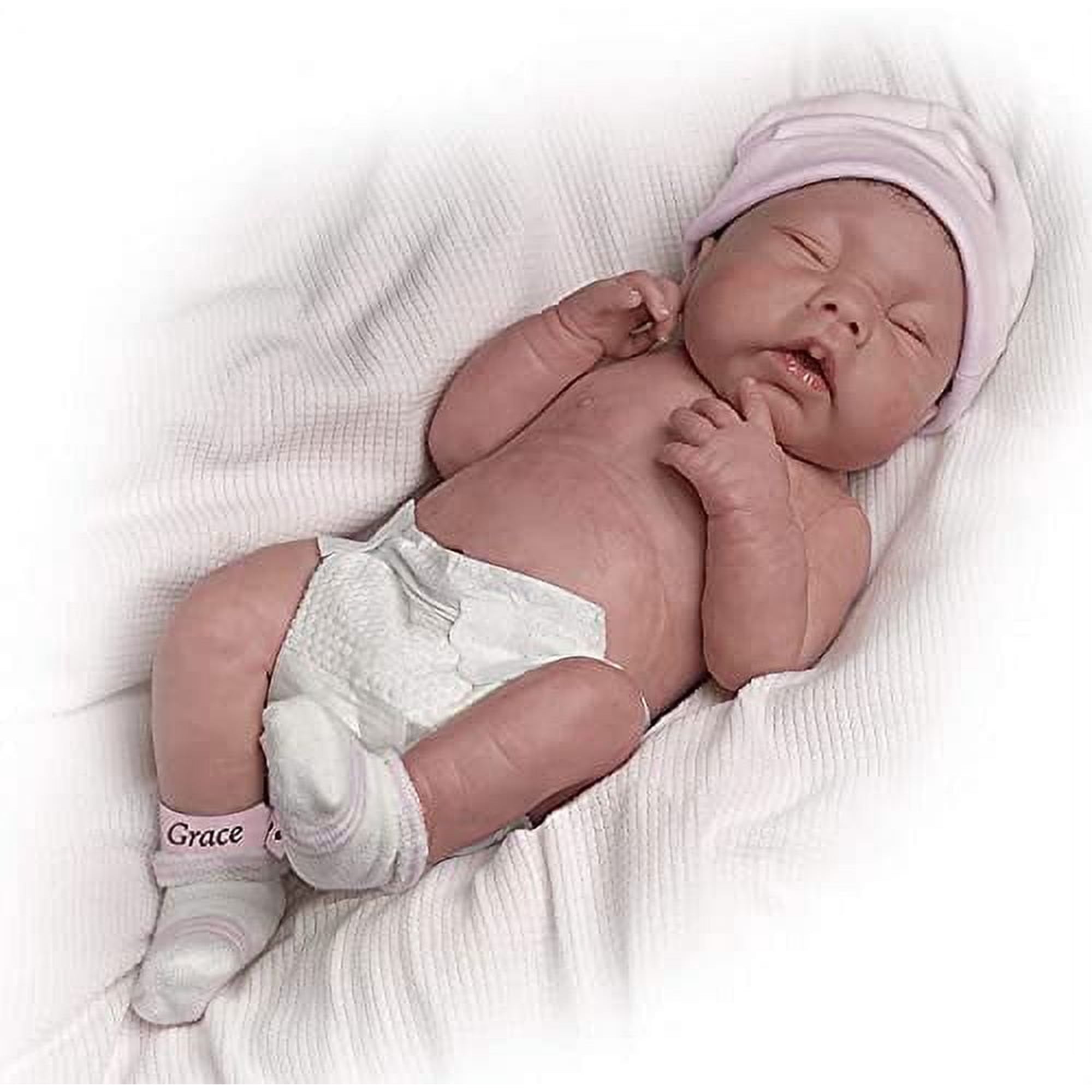 Poseable Female Reborn Dolls with Outfit, Vinyl Brown, 15.5"