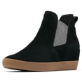 thumbnail image 1 of Boot Sorel Out N About Wedge sin cordones para mujer, goma de mascar negra, 1 of 7
