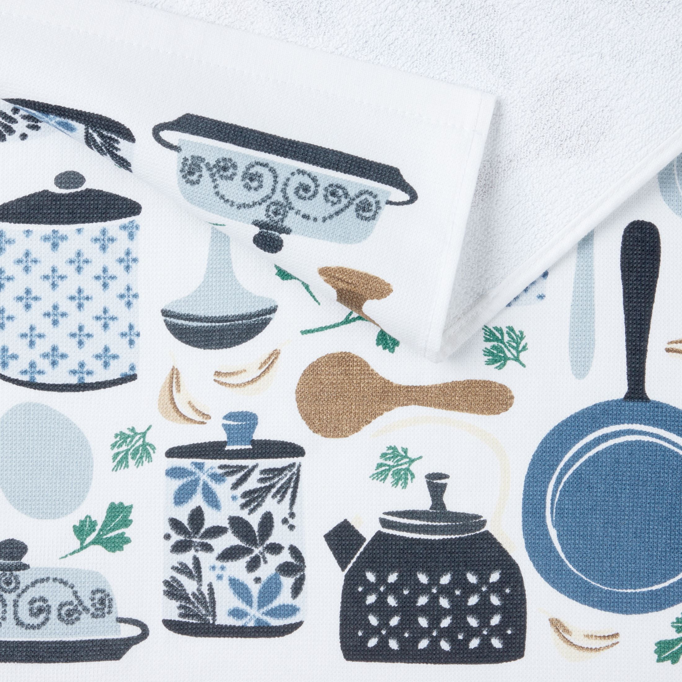 (3 pack) Mainstays Printed Cotton Kitchen Towel, Kitchen Utensils, 15 in x 25 in, 1 Piece