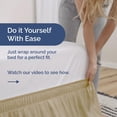 thumbnail image 4 of Elastic Wrap-Around Dust Ruffled Bed Skirt - Easy Fit with Pleated 15" Drop, 4 of 7