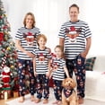 thumbnail image 1 of Pijama de reno para Navidad, conjunto familiar a juego, estampado de rayas (mangas cortas), 1 of 5