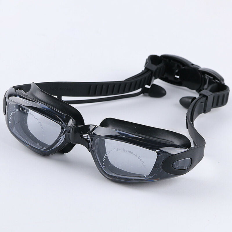 Prescription Anti-fog Swimming Goggles Optical Corrective Myopia Lens Black 