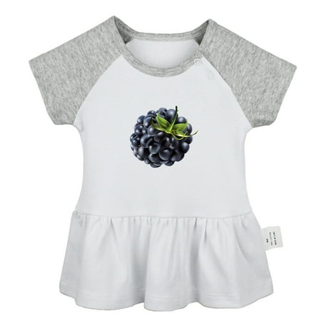 

Fruit Blackberry Pattern Dresses For Baby Newborn Babies Skirts Infant Princess Dress 0-24M Kids Graphic Clothes (Gray Raglan Dresses 0-6 Months)
