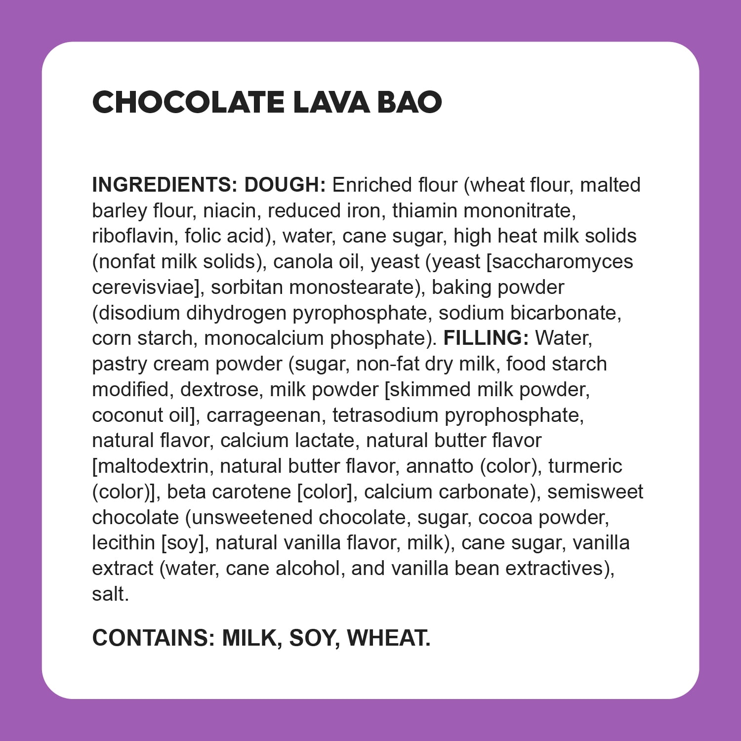 Wow Bao Chocolate Lava Cake Dessert Bao, 4 Count, Frozen