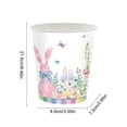 thumbnail image 2 of 25pcs Easter Colorful Bunny Theme Party Supplies, Paper Plates and Disposable Tableware Set, Ideal for Spring Holiday Dinner Gathering and Easter Festival Decoration and Table Setup, 3*3*8in, 2 of 6