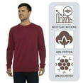 thumbnail image 7 of Unisex Laguna Raglan Crewneck Sweatshirt 60/40 Cotton/polyester Fleece Long Sleeve Cozy Sweater (Black, 3XL), 7 of 7