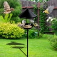 thumbnail image 4 of Cadancy Bird Feeder for Outdoor Garden, 40 in Metal Standing Bird Feeding Station with Tray, Weatherproof Wild Bird Seeded Holder Lawn Backyard Patio Decoration, 4 of 7