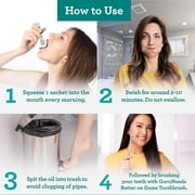 GuruNanda Cocomint Oil Pulling with Essential Oils & Vitamins D, E & K2 -Travel Mouthwash for Oral Care - 7 Sachets
