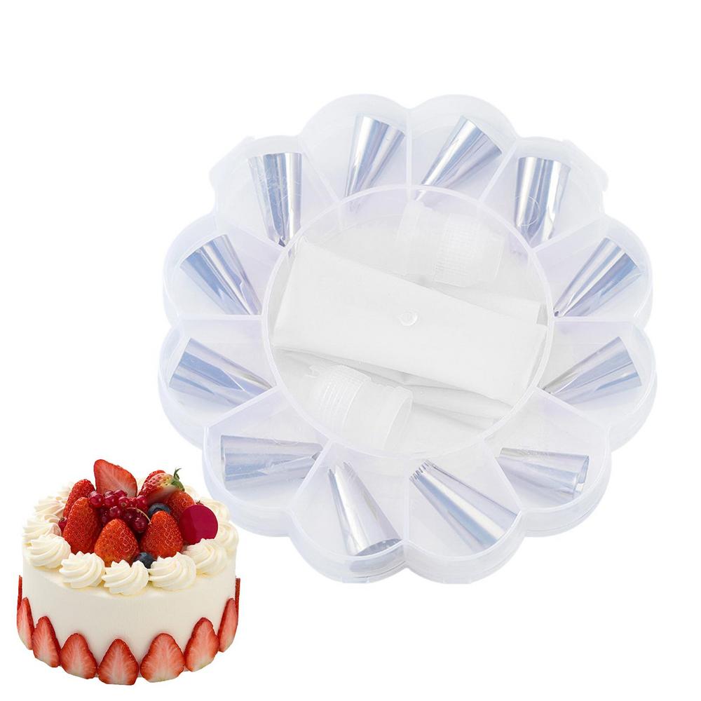 Tohuu Piping Tips Set 12 Pcs Frosting Tips for Cupcakes Piping Bag 2