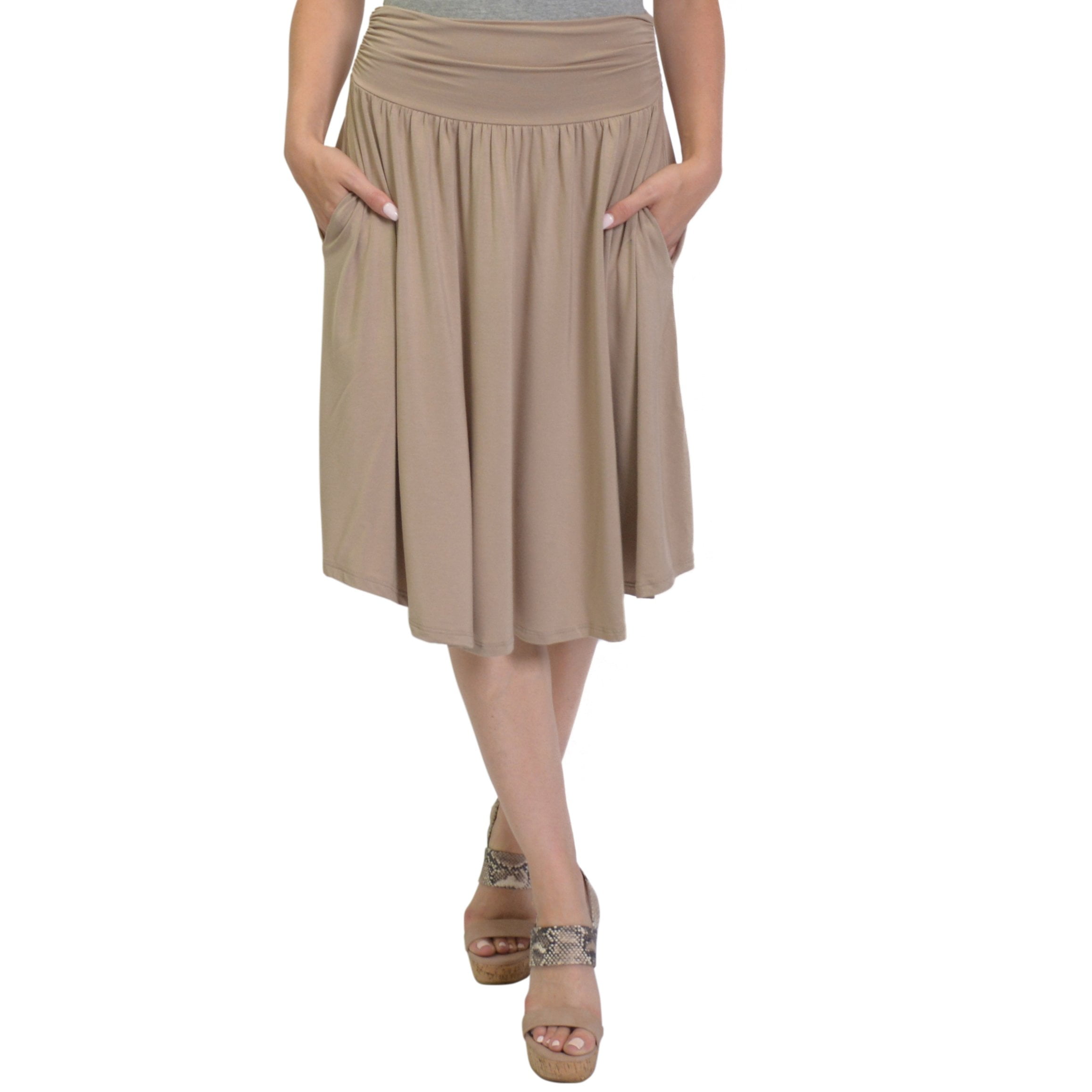 Stretch Is Comfort - Women's Regular and Plus Size Pocket Skirt ...