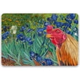 thumbnail image 1 of Metal Sign - Irises Painting - Interrupted by Rooster - Durable Metal Sign - Use Indoor/Outdoor - Funny and Artsy Chicken Farm and Coop Decor and Gift (12" x 18"), 1 of 5