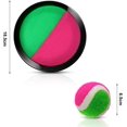 thumbnail image 3 of Juego de lanzamiento y captura (1 juego, 7,25 pulgadas), juego de playa, incluye dos raquetas de gancho y bucle y pelotas de tenis, juego de jardín y playa al aire libre para toda la familia, desarrol, 3 of 5