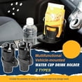 thumbnail image 1 of Sentmoon Car Cup Holder Insert Multifunction Water Cup Seat Carbon Fiber Style Organizer with Ashtray Slot Beverage Holder for Auto Console Use, 1 of 6
