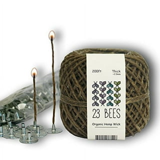 2Pcs Hemp Spool 33ft of Organic Hemp Wick Made with Natural Beeswax for  Candle Making 