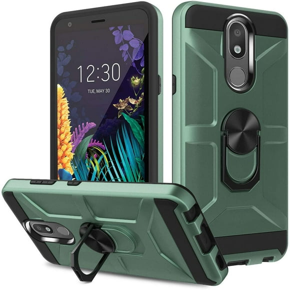 FYBTO for LG Journey LTE L322DL Phone Case,Miltary Grade Drop Protection Magnetic Ring Kickstand Hybrid Dual Layer Plastic PC+TPU Impact Resistant Case Cover for Tracfone LG Journey [Matte