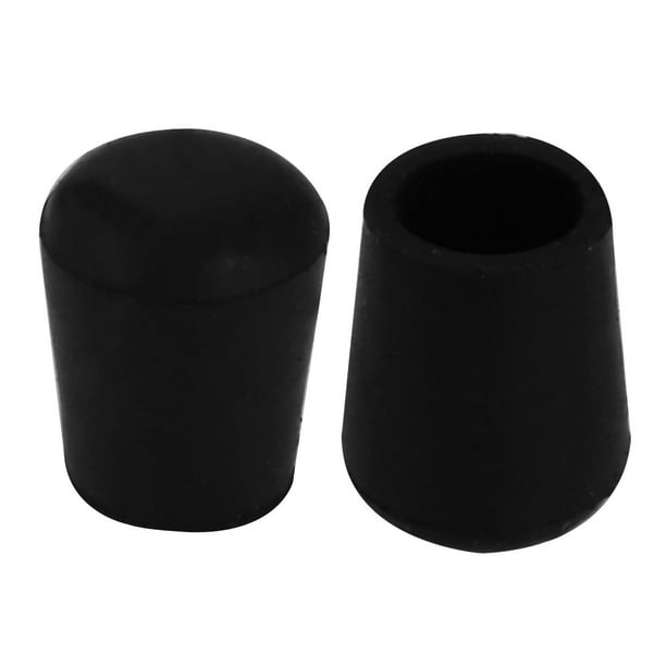 2pcs Furniture Desk Chair Round Rubber Leg Tip Cap 10mm Inner Diameter