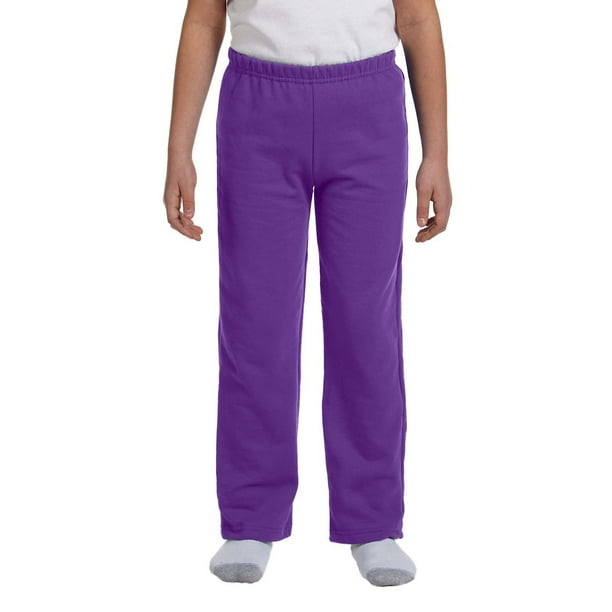 Gildan - The Gildan Youth Heavy Blend 8 oz, 50/50 Open-Bottom Sweatpants - PURPLE - L - Walmart