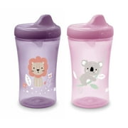 NUK Advanced Spill Proof Hard Spout Sippy Cup, 10 oz, 2 Pack, Girl
