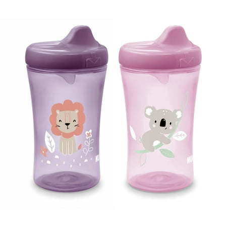 NUK Advanced Spill Proof Hard Spout Sippy Cup, 10 oz, 2 Pack, Girl