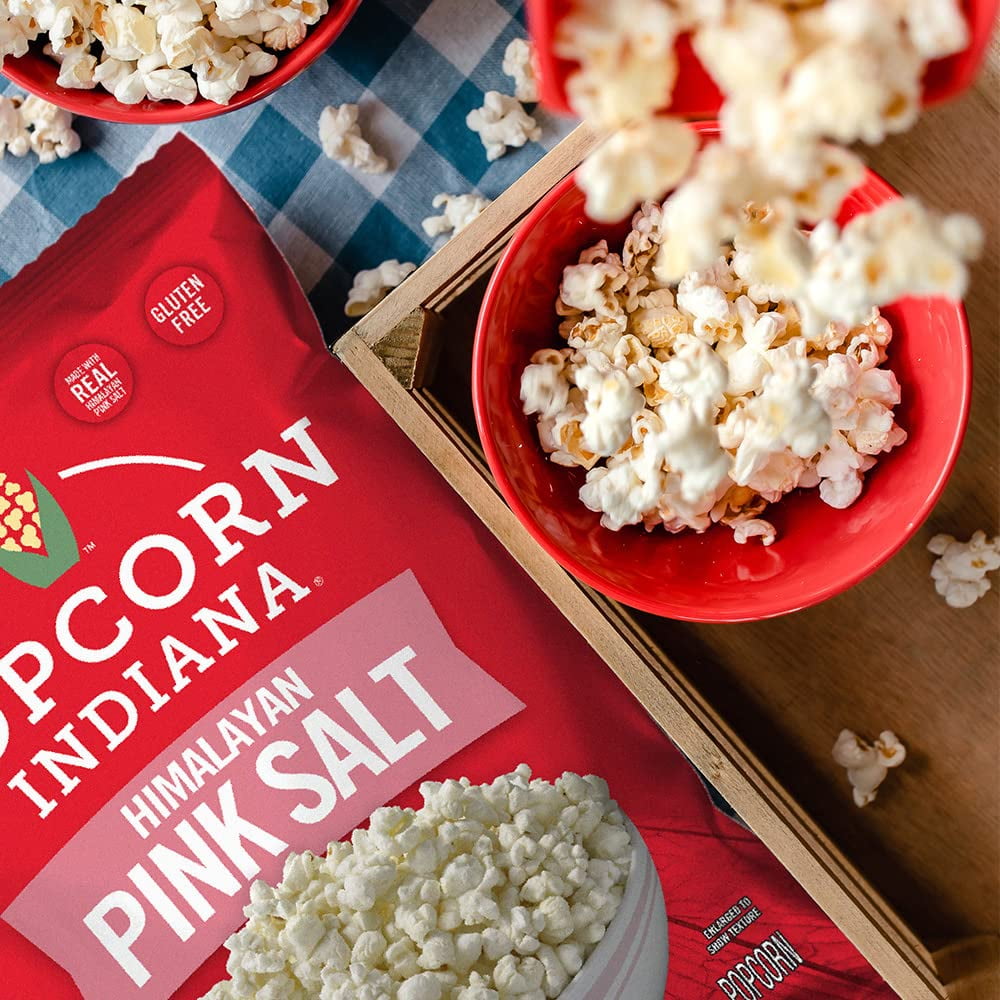 Popcorn Indiana, Handcrafted Himalayan Pink Salt Popcorn, Non-GMO