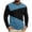 Blue, variant on Men Diagonal Tri-Color Block Crew Neck Long Sleeve Pullover Soft Breathable Cotton Blend Slim Fit Daily Athletic Casual Basic Top(Khaki,XL)