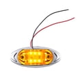 thumbnail image 1 of Unique Bargains Luz de marcador de remolque de 1,85 pulgadas con bisel cromado Lámpara de luz de marcador lateral ovalada para RV Camión Barco Amarillo, 1 of 1