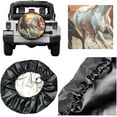 thumbnail image 3 of PISONIC Beach Running Horses Spare Tire Cover Weatherproof Universal Wheel Protectors for RV Camper Travel Trailer SUV Truck 14 inch, 3 of 7
