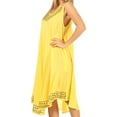thumbnail image 3 of Sakkas Everyday Essentials Caftan Tank Dress / Cover Up - Yellow / Black - One Size, 3 of 5