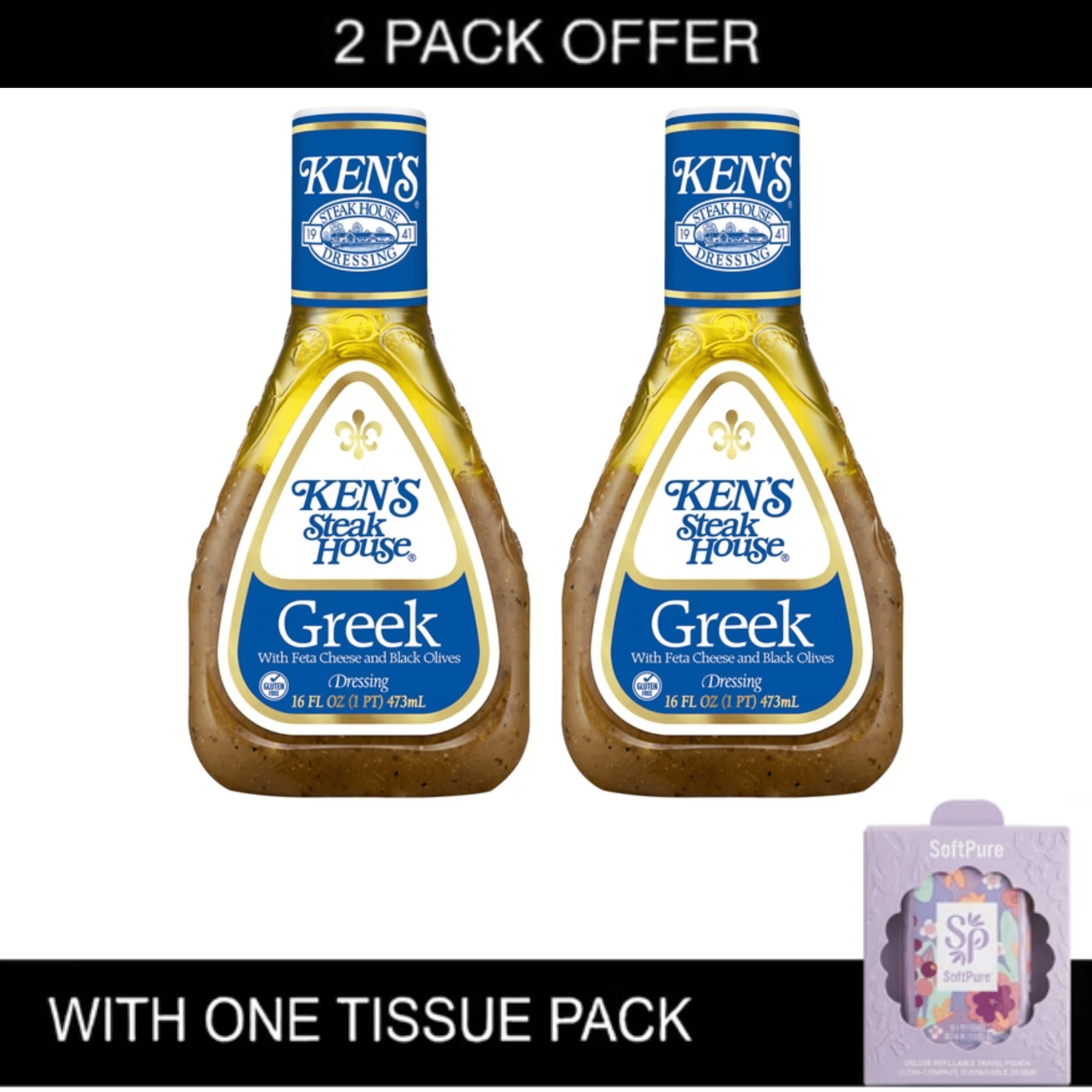 ken's classic oil and vinegar dressing 2 Pack ) Steak House Simply Vinaigrette Olive & Blended with aromatic vinegar