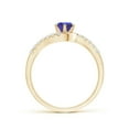 thumbnail image 2 of Angara Natural 0.5 Ct. Tanzanite with Diamond Classic Ring in 14K Yellow Gold for Women (Ring Size: 12), 2 of 9