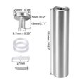 thumbnail image 2 of Uxcell Tornillos separadores de 25x82mm de acero inoxidable con accesorios 4 unidades, tono plateado 25mmx122mm, 2 of 6