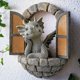 thumbnail image 5 of Escultura de dragón para patio, decoración de pared, hermosa estatua de dragón de resina para jardín, pequeño dragón meditando frente a la ventana, figuras de arte, decoración, adorno, 5 of 5
