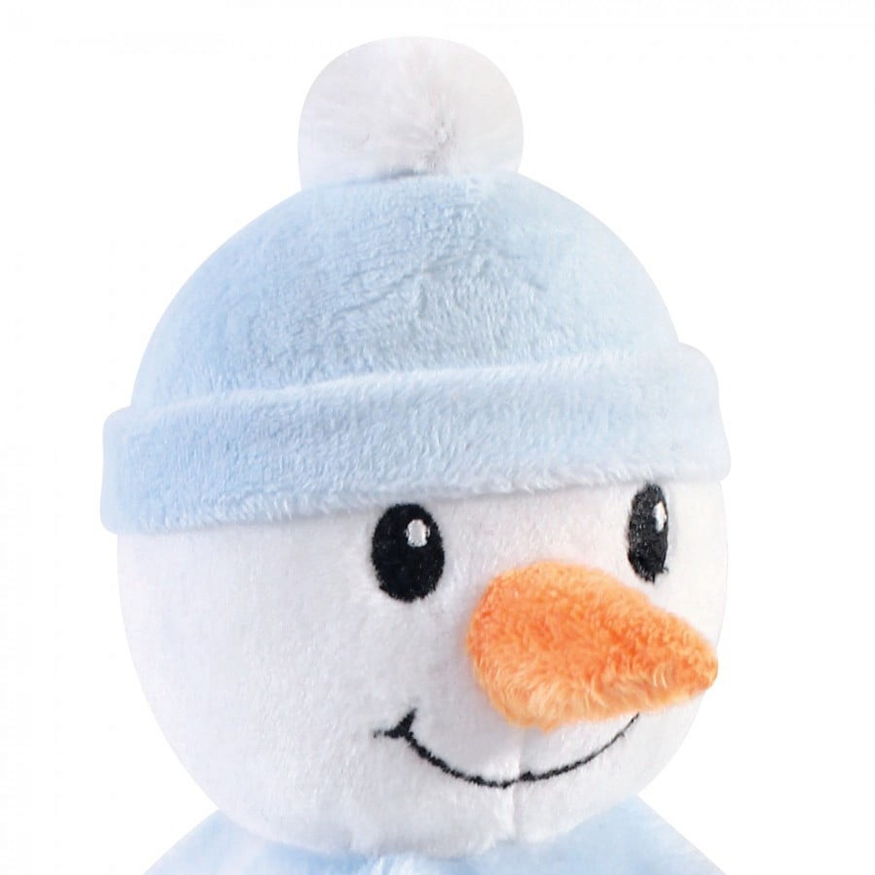 Hudson Baby Infant Animal Face Security Blanket, Snowman, One Size