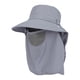 thumbnail image 3 of Sombrero para el sol con solapa para el cuello y cubre la cara, sombrero de pescador ligero con protección solar. Gris claro, 3 of 9