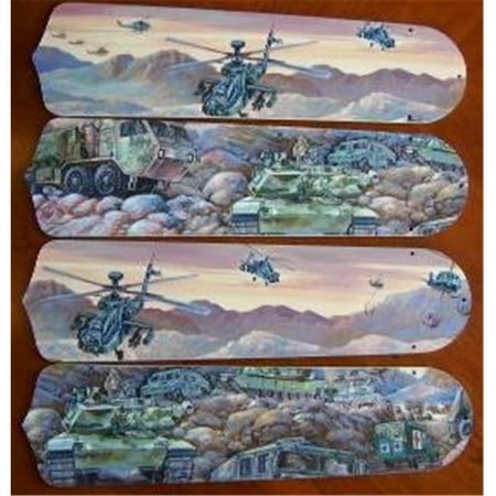 

Army Tanks Military Helicopter 42 in. Ceiling Fan Blades Only