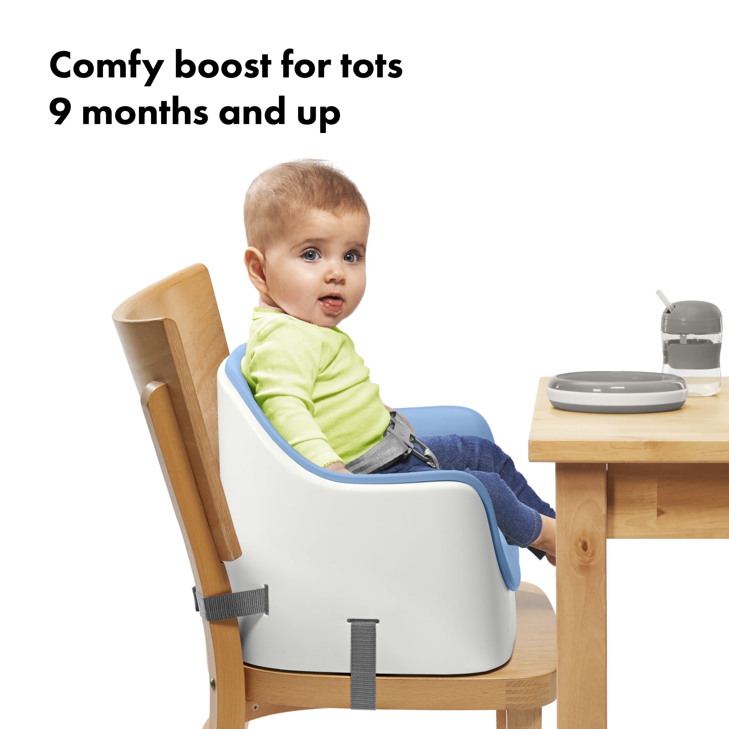 OXO Tot Nest Booster Seat with Straps, Dusk, for Toddlers Ages 1-3 Years