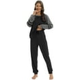 thumbnail image 3 of EFINNY Women's 2Pcs Sleepwear Long Sleeve Top and Pants Pjs Sets Contrast Color Pajamas Round Neck Comfy Cotton Loungewear S-3XL, 3 of 6