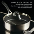 thumbnail image 3 of Circulon SteelShield Stainless Steel Saucepan/Sauté Pan with Lid, 3 Quart, Silver, 3 of 12