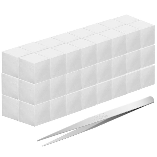 Wekvgz 48 Pcs Mèche en Laine Céramique Résistante à la Température pour Foyer de Table Mèche en Laine Céramique Éponge Prolonger le Temps de Combustion Foyer de Table en Coton pour Foyer de Table Foyer au Bioéthanol
