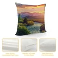 thumbnail image 4 of Orinice Sunset Mountains River Graphic Decorative Throw Pillow Cover for Home Living Room Sofa, Square 1PC 24x24in, 4 of 5