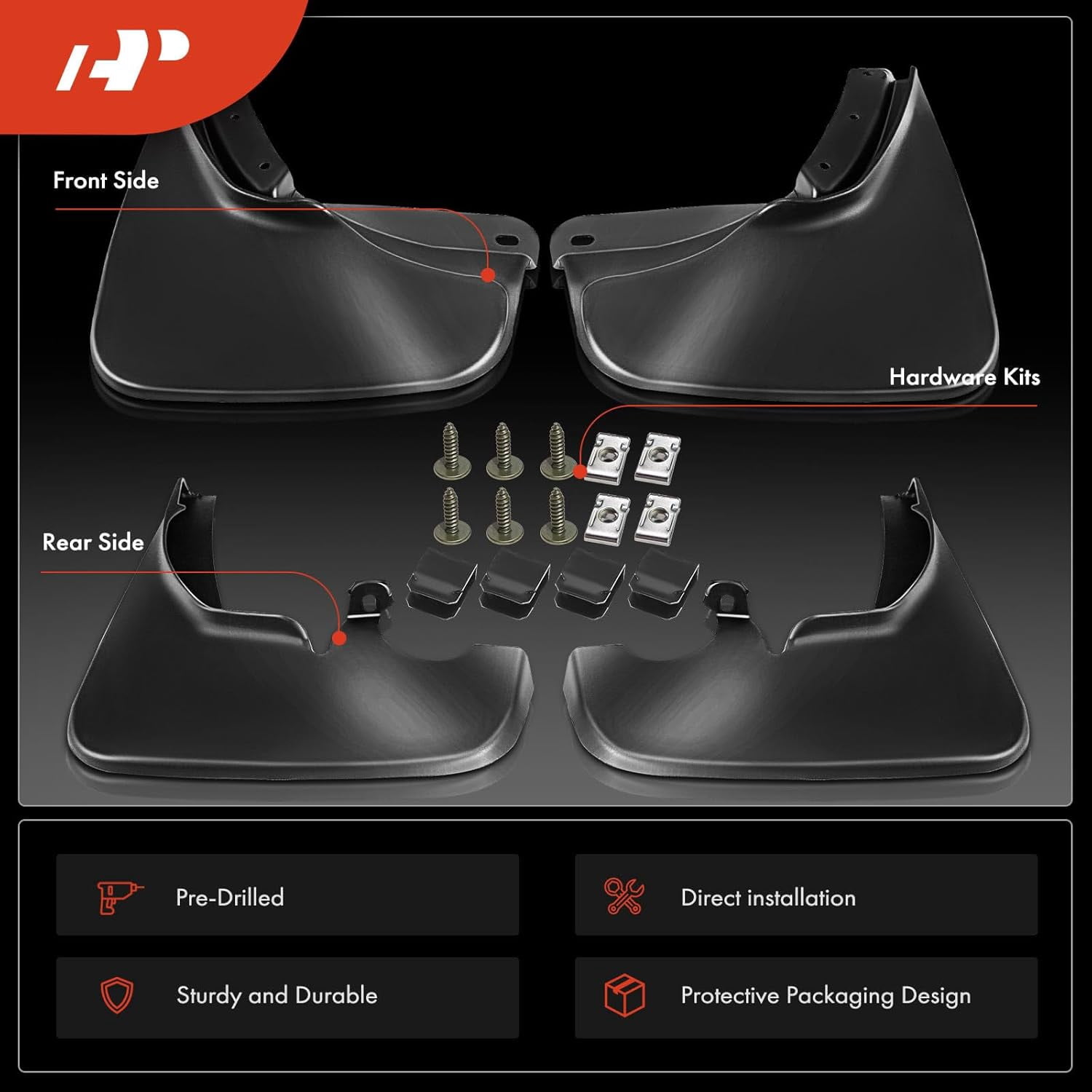 A-Premium Mud Flaps Splash Guards Compatible with Ford Explorer 2019-2021 Front and Rear 4-PC Set