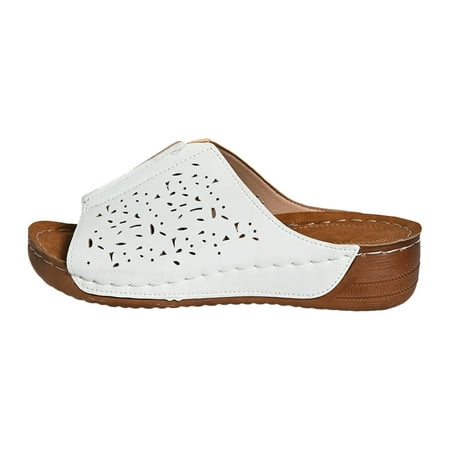 

Jungdeepe Ladies Summer Retro Solid Colour Leather Womens Slides Sandals Size 9 Sandals with Wedge Heels for Women Womens Sandals Size 13 Node High Heels Sandals for Women Womens Sandals Size 8 Cute