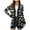 Black, variant on Winter Jackets Women Clearance $10 Women's Solid Color Cardigan Wool Sweater Pocket Recreational Long Sleeve Tops Black M
