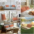 thumbnail image 4 of Outdoor Waterproof Throw Pillow Covers Set of 2 Orange Polka Dots Decorative Pillowcases Lumbar Outdoor Pillows Cushion Case 20x12 Inch Cute Solid Color Patio Pillows for Couch Sofa Bed Garden, 4 of 9