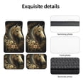 thumbnail image 5 of Gaeub Palatial Gold Pattern Horse Print 4 Pieces Car Floor Mats Car,Universal Car Carpet Mats,Fit for SUV, Vans, Sedans,Trucks, 5 of 6