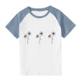 thumbnail image 1 of RXIRUCGD 2025 Vêtements d'Été pour Enfants Tout-Petits Garçons Filles Mode Mignon Col Rond Imprimé Manches Courtes Haut, 1 of 7